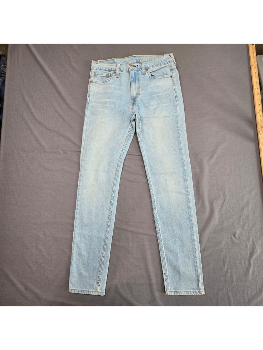 Levis W30 L32 Mens 510 Skinny Fit Jeans Light Wash